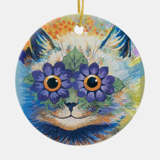 Louis Wain Psychedelic Cats Keramisch Ornament (Voorkant)