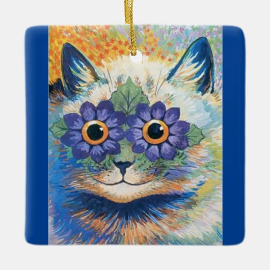 Louis Wain psychedelische kat Keramisch Ornament (Voorkant)