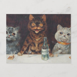Louis Wain Roking and Drink Briefkaart