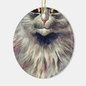 Louis Wain Russian Blue Cat Keramisch Ornament (Links)