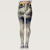 Louis Wain Russian Blue Cat Leggings (Voorkant)