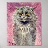 Louis Wain Russian Blue Cat Poster (Voorkant)