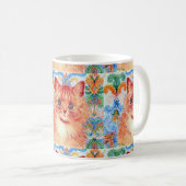 Louis Wain schattige kat met abstracte patronen ac Koffiemok (Voorkant rechts)