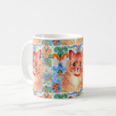Louis Wain schattige kat met abstracte patronen ac Koffiemok (Voorkant links)