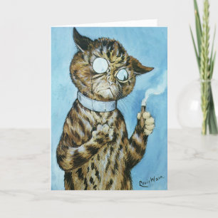 LOUIS WAIN SIGAREN KAT BLANCO KANSKAART BEDANKKAART