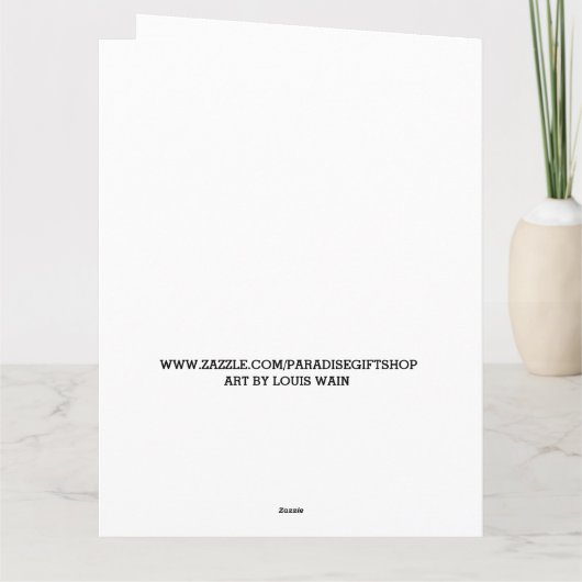 LOUIS WAIN SINAASAPPELKLEURIGE POES ROMANTISCHE VE KAART (Achterkant)