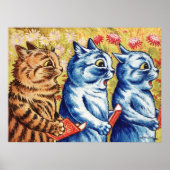 Louis Wain Singing Cats Vintage Poster Whimsical (Voorkant)