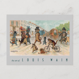 Louis Wain - Stadskat -  kunst Briefkaart