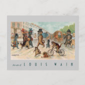 Louis Wain - Stadskat -  kunst Briefkaart (Voorkant)