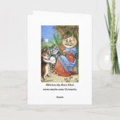  Louis Wain Tambourine Cat Kaart (Achterkant)