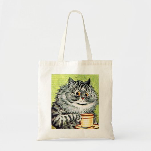  Louis Wain Tea Cup Kat Canvas tas (Voorkant)