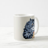 Louis Wain Teacup Cat Art Koffiemok (Voorkant rechts)