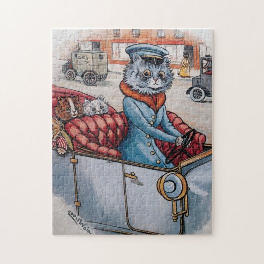 Louis Wain - The Cat Chauffeur - Anthropomorisme Legpuzzel (Verticaal)