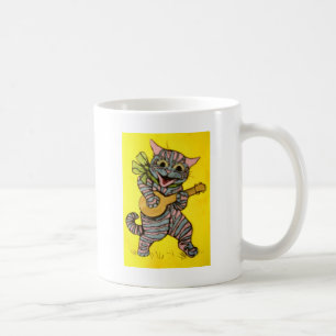 Louis Wain Ukulele Cat Artwork Koffiemok