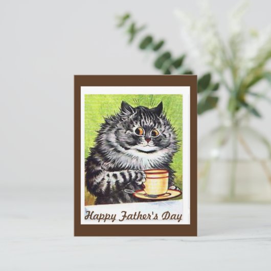 Louis Wain, Vaderdag Cat Briefkaart (Staand voorkant)