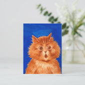 Louis Wain Verrafte Oranje kat Briefkaart (Staand voorkant)