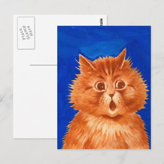 Louis Wain Verrafte Oranje kat Briefkaart (Voorkant / Achterkant)