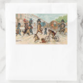 Louis Wain - Victoriaans stadskatten Rechthoekige Sticker (Tas)