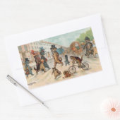 Louis Wain - Victoriaans stadskatten Rechthoekige Sticker (Envelop)