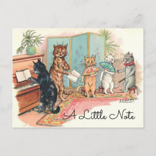 Louis Wain Victoriaanse katten salon een klein bri Briefkaart