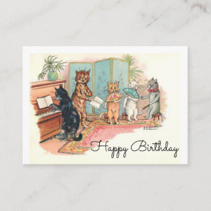 Louis Wain Victoriaanse katten Salonmuziek circa 1 Informatiekaartje
