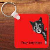 Louis Wain vintage kat afbeelding Sleutelhanger (Voorkant)