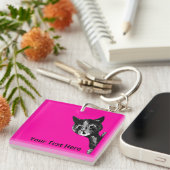 Louis Wain vintage kat afbeelding Sleutelhanger (Voorkant Rechts)
