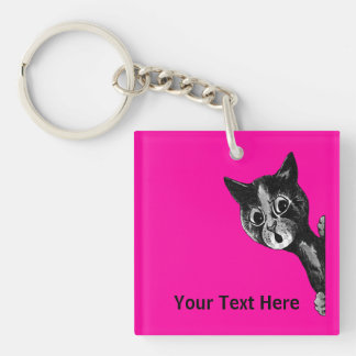 Louis Wain vintage kat afbeelding Sleutelhanger