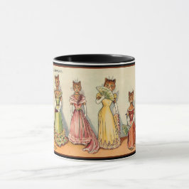 Louis Wain Wallflower Girl Cats Mok