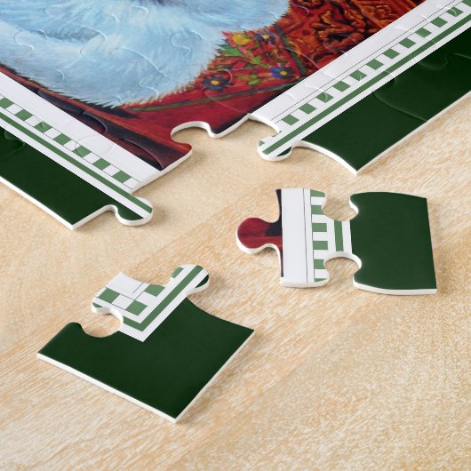 Louis Wain - White Anthropomorphic Cat with Flower Legpuzzel (Zijkant)