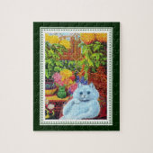 Louis Wain - White Anthropomorphic Cat with Flower Legpuzzel (Verticaal)