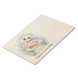 Louis Wain White cat met een fan CC0038 Notitieblok