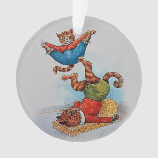 Louis Wain's Acrobat Cats Vintage Kerstmis Ornament