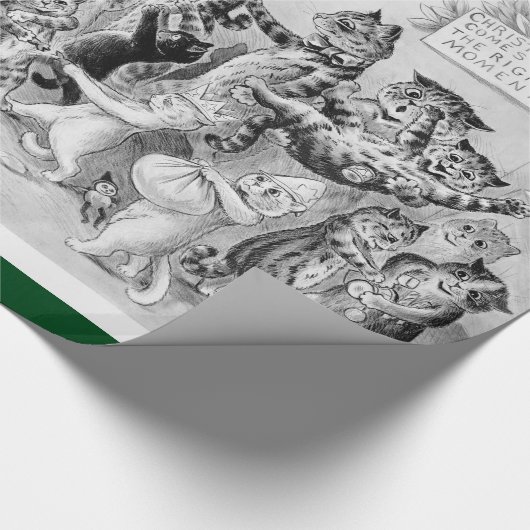 Louis Wain's Cats' Christmas Party -  Wrap Cadeaupapier (Hoek)