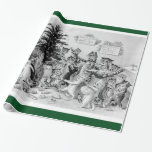 Louis Wain's Cats' Christmas Party -  Wrap Cadeaupapier<br><div class="desc">Deze katten wachten gewoon om deel uit te maken van je kerst dit jaar. Dit schattige inpakpapier bevat een van de prachtige antropomorfe kattenschetsen van de Britse kunstenaar Louis Wain. Gestreepte en gevlekte katten worden verzameld rond een kerstboom en het begint een vakantie te worden CATastrophy!</div>