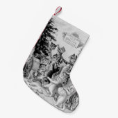 Louis Wain's kat met kerstmis stoppen Kleine Kerstsok (Voorkant (Hangend))