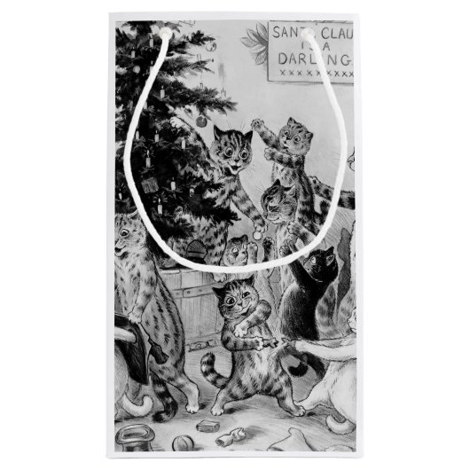 Louis Wain's kerstcadeautas Klein Cadeauzakje (Achterkant)