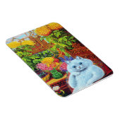 Louis Wain's Witte Kat in Tuinkamer Magneet (Rechterzijde)