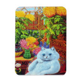 Louis Wain's Witte Kat in Tuinkamer Magneet (Verticaal)