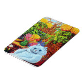 Louis Wain's Witte Kat in Tuinkamer Magneet (Linkerzijde)