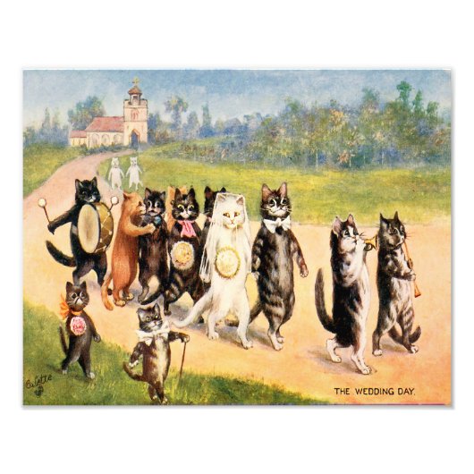 Louis William Wain "Wedding Day" Foto Afdruk (Voorkant)