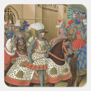 Louis XII (1462-1515), die Alexandrië verlaat op  Vierkante Sticker