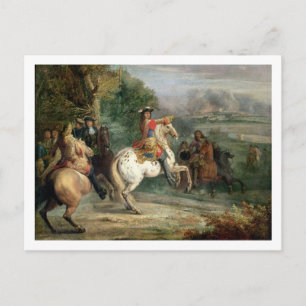 Louis XIV (1638-1715) Toezicht op de belegering va Briefkaart