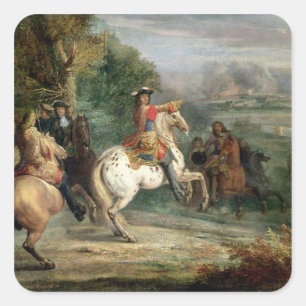 Louis XIV (1638-1715) Toezicht op de belegering va Vierkante Sticker