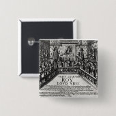 Louis XIV administratering justitie Vierkante Button 5,1 Cm (Voorkant /achterkant)