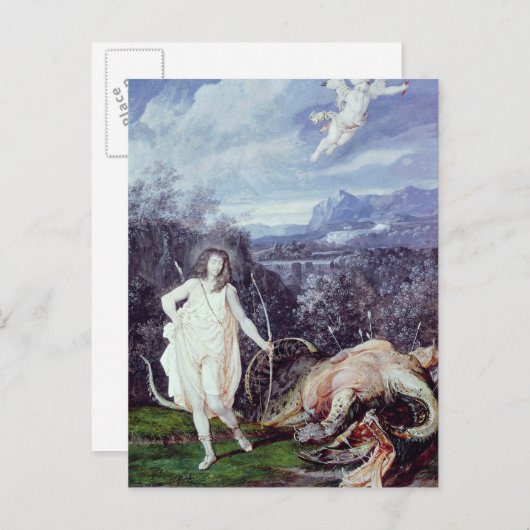 Louis XIV als Apollo, laag Python Briefkaart (Voorkant / Achterkant)