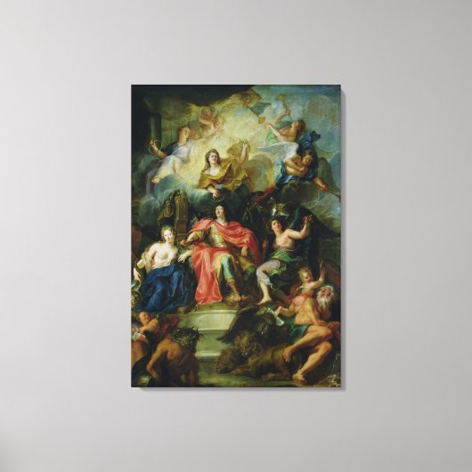 Louis XIV Crowned by Glory, c.1686 Canvas Afdruk (Voorkant)