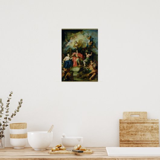 Louis XIV Crowned by Glory, c.1686 Poster (Keuken)