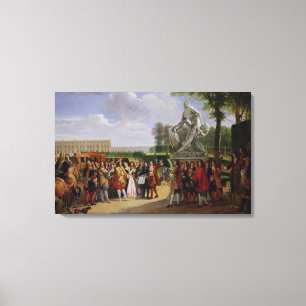 Louis XIV Dedicterend Puget's Milo van Canvas Afdruk