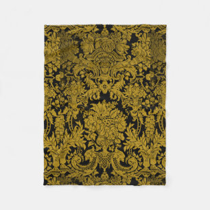 Louis XIV Golden Damask Fleece Deken